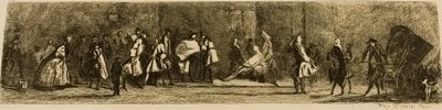 Kirurgen-Barberens tegn, graveret af Jules de Goncourt af Jean Baptiste Simeon Chardin