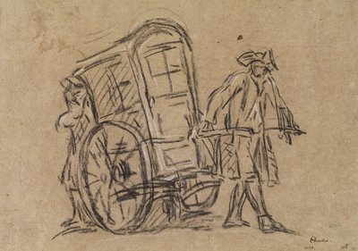 Vinaigretten (kul og kridt på papir) af Jean-Baptiste Simeon Chardin