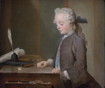 Portræt af Auguste Gabriel Godefroy af Jean-Baptiste Simeon Chardin