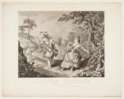 Scene fra Operaen "Sylvie" af Jean Baptiste Tilliard