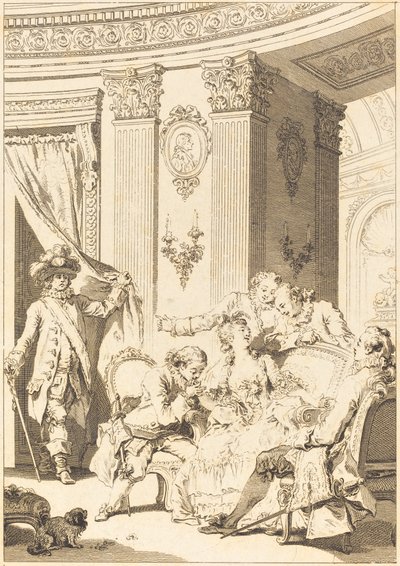 Den skriftefarende ægtemand af Jean Baptiste Tilliard and Antoine Jean Duclos after Jean Honoré Fragonard