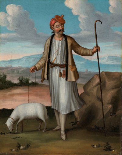 albansk hyrde af Jean Baptiste Vanmour (workshop of)