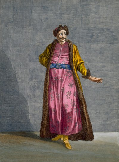 En valakisk herre, plade 80 fra "Collection of One Hundred Prints Representing the Different Nations of the Levant" af Charles de Ferriol, graveret af B. Baron, 1707-08 af Jean Baptiste Vanmour