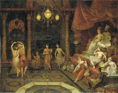 Underholde sultanen af Jean Baptiste Vanmour