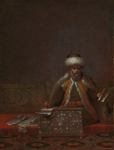 The Reis Effendi, leder af kancelliet Rejsen Effendi, leder af kancelliet af Jean Baptiste Vanmour