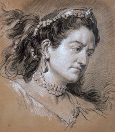 Portræt af en kvinde, 1700-tallet. af Jean Baptiste van Loo