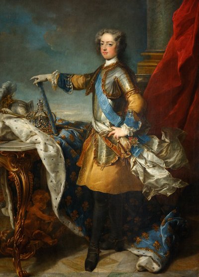 Portræt af kong Ludvig XV 1710-1774, ca 1723-1724 af Jean Baptiste van Loo