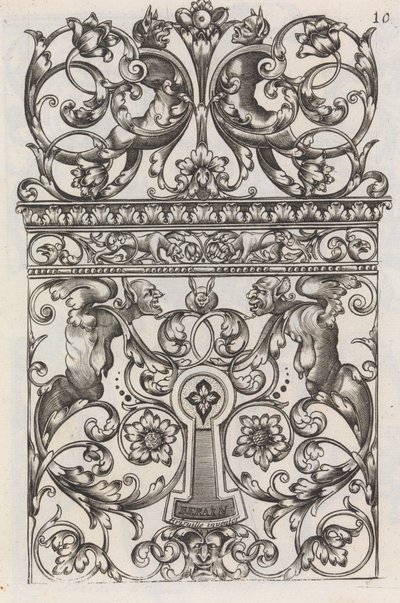 Forskellige Låsesmede, side 11 recto, ca. 1663. af Jean Berain