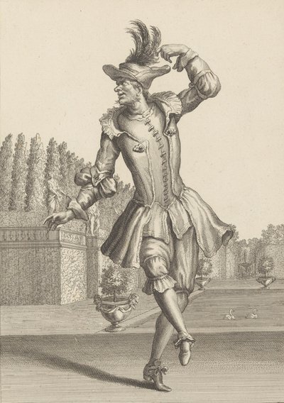 Du Moulin i Bondedragt Dans i Operaen,.n.d. af Jean Berain