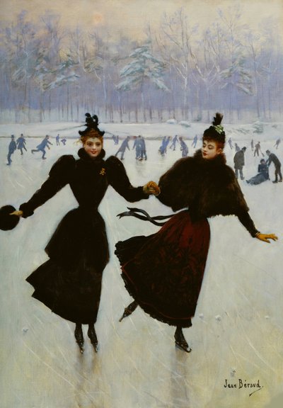Skaterne, ca. 1890. af Jean Beraud