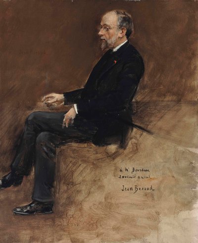 Portræt af Hippolyte Taine (olie på panel) af Jean Beraud