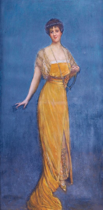 Portræt af Madame Blanche Vesnitch født Ulman, 1913. af Jean Beraud