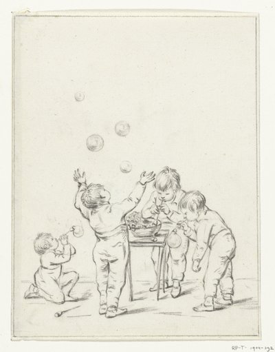 Bobleblæsende børn af Jean Bernard