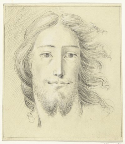 Hovedet på en mand (Kristus?) af Jean Bernard