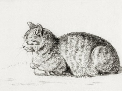 Den sovende kat (1811) af Jean Bernard