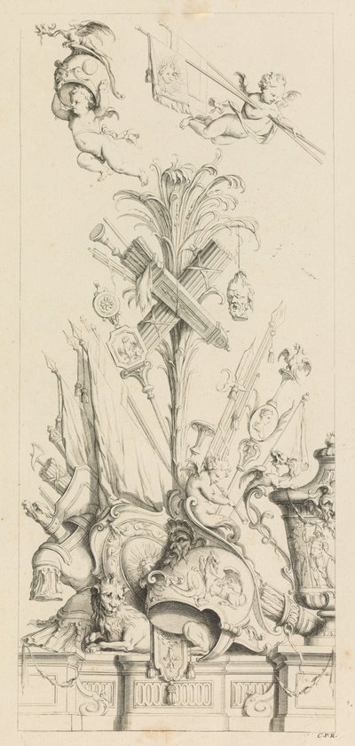 Trofæer nyligt opfundet af J.B. Toro., 1716., 1716. af Jean Bernard Toro