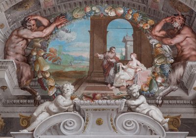 Et af de enogfyrre paneler med scener, der fortæller om begivenhederne omkring Bacchus af Jean Boulanger
