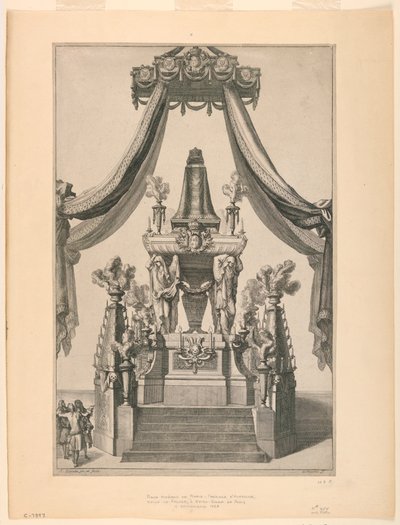 Catafalque of Maria-Theresa of Austria, Notre Dame, Paris af Jean Bérain, the Elder