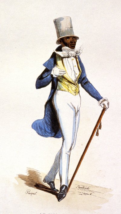 En mulat på de franske Antiller, ca. 1850 (stik) af Jean Charles (1800 79) Pauquet