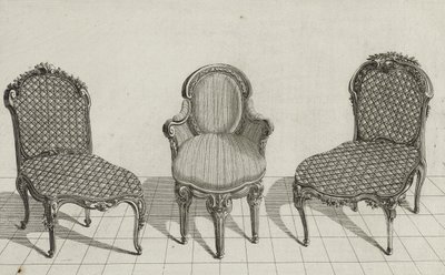Cane Chair, Cabriolet Armchair, Cane Chair, udgivet i midten af ​​1770