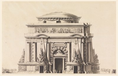 Forhøjelse af et mausoleum for en soldat (Mars-tempel) af Jean Charles Delafosse