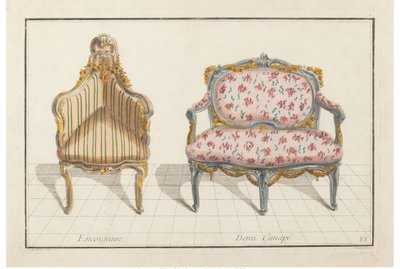 Hjørne, halv sofa. Ny historisk ikonologi eller attributter Hierogliphyques, c.1768. af Jean Charles Delafosse