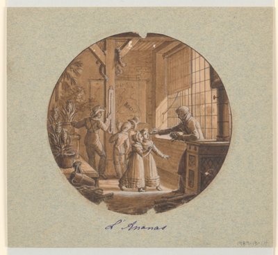Design til en malet porcelænstallerken, L