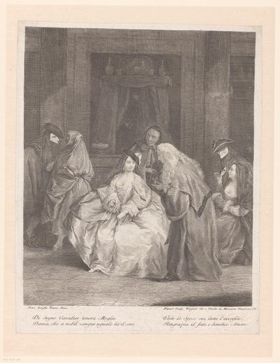 maskeradebal Scener fra livet i Venedig (serietitel) af Jean Charles Flipart