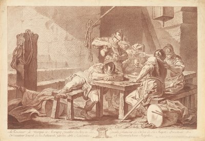 Vagt hus af Jean Charles François after Carle Van Loo