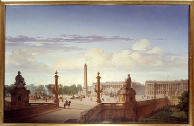 Place de la Concorde set fra terrassen ved havnefronten, kong Louis-Philippe d