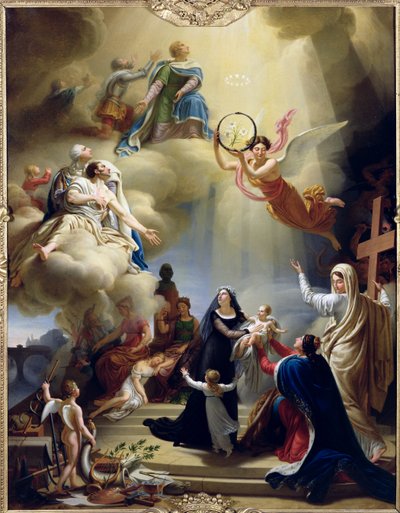 Allegori til ære for fødslen af Henri de France (1820-83) hertug af Bordeaux i 1820, 1821 af Jean Charles Tardieu