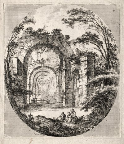 Gamle ruiner, 1756. af Jean Claude Richard de Saint Non