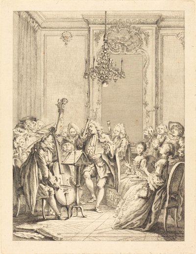 Koncerten af Jean Claude Richard de Saint Non after Hubert François Gravelot