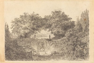 Den Lille Park af Jean Claude Richard de Saint Non after Jean Honoré Fragonard