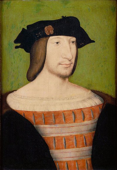 Portræt af Frans I 1494-1547, konge af Frankrig, hertug af Bretagne, greve af Provence, 1515 af Jean Clouet