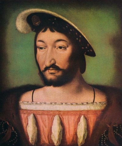 Portræt af Francois I af Frankrig, c1500-tallet. af Jean Clouet