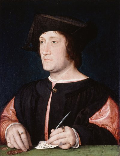Portræt af en bankmand af Jean Clouet