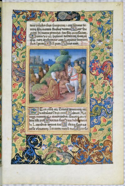 Fru Lat. Q.v.I.126 f.35 Mødet mellem Abigail og David, fra Louis dOrleans
