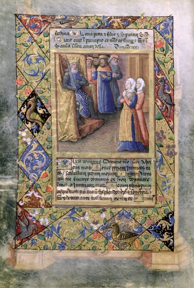 Fru Lat. Q.v.I.126 f.36v Salomons visdom, fra 