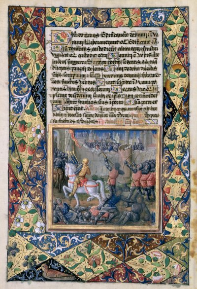 Fru Lat. Q.v.I.126 f.38v Rehabeam i krig mod Jeroboam, fra 