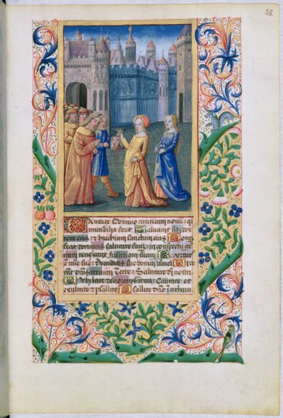 Ms Lat. Q.v.I.126 f.48 Judith vender tilbage til Bethulia med Holofernes