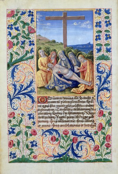 Fru Lat. Q.v.I.126 f.91v Klagesangen, fra Louis dOrleans