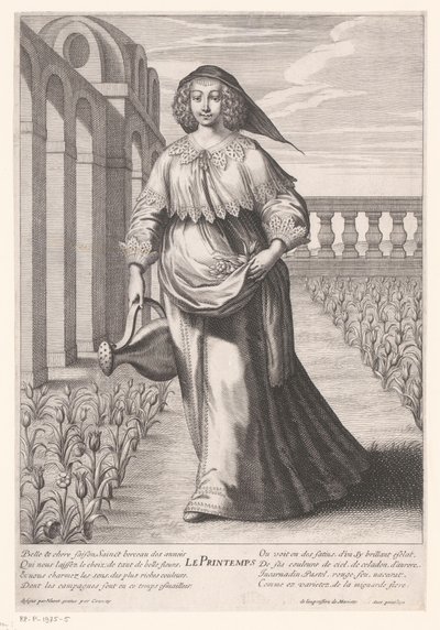 Forår Le Printemps (titel på objekt) Personificeringer af de fire sæsoner (serietitel) af Jean Couvay