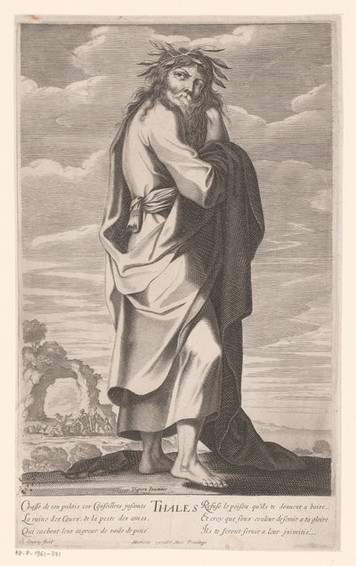 Thales fra Milet Thales (titel på objekt) Les Sept Sages de la Grece (serietitel) De syv vismænd i Grækenland (serietitel) af Jean Couvay