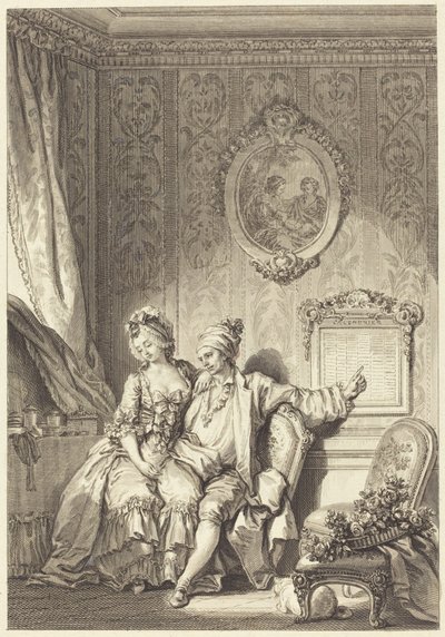 Vieillardernes kalender af Jean Dambrun after Jean Honoré Fragonard