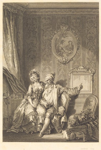 Vieillardernes kalender af Jean Dambrun after Jean Honoré Fragonard