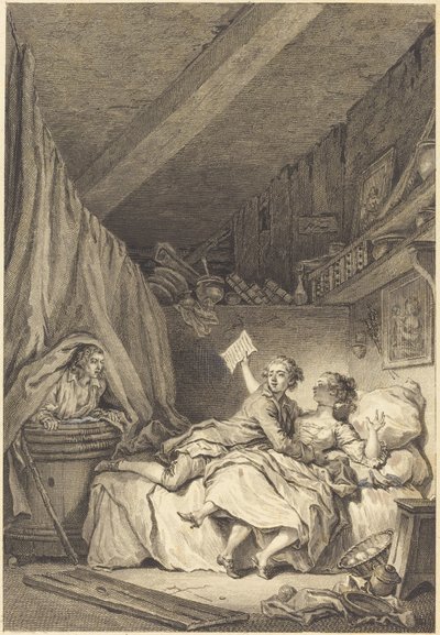 Skomagerne af Jean Dambrun after Jean Honoré Fragonard