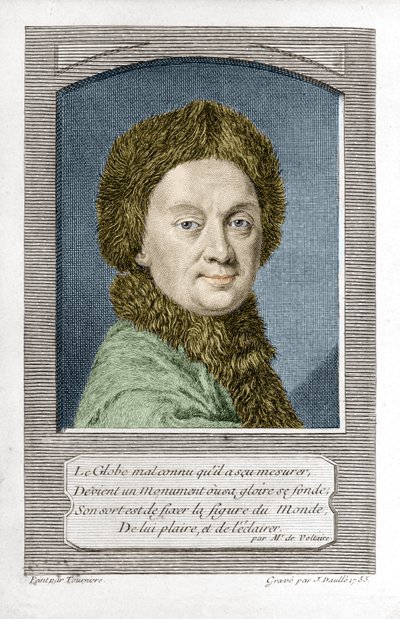 Pierre Louis Moreau de Maupertuis, astronom (1698 - 1759), graveret af J. Daullé i 1755 af Jean Daullé
