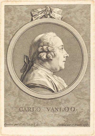 Carle Vanloo af Jean Daullé after Charles Nicolas Cochin II