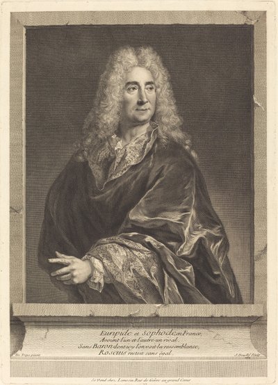 Michel Baron af Jean Daullé after François de Troy